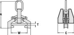 182 Grabs Beam Grab PRODUCT FEATURES: SECTION 7-BELOW THE HOOK PRODUCTS Heavy duty design.