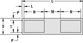 Rated Model Capacity (tons) A B C Dimensions Flange Thickness Flange Width Min. Max. S N T M L P 4 1/4 1/4 F-5 5 22.7 15.7 11.6 F-15 15 30.1 25.1 17.5 F-25 25 44.8 45.