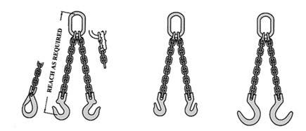 54 SECTION 3-CHAIN PRODUCTS Single Leg Chain Sling Single Leg Chain Sling Specifications Chain Size SOO SOS or SOSH SOG SOF SG Plain End Single Chain @ 90 o Kuplink (mm) Grade 80 Grade 100 Cut Chain