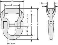 SECTION 4-SYNTHETIC SLINGS 87 Synthetic Sling Connectors S-237 Sling Connector S-238 Sling Connector Working Load Limit (5:1) 5,000 through 60,000 lbs Sling Body Widths: 2 through 6 Allows easy