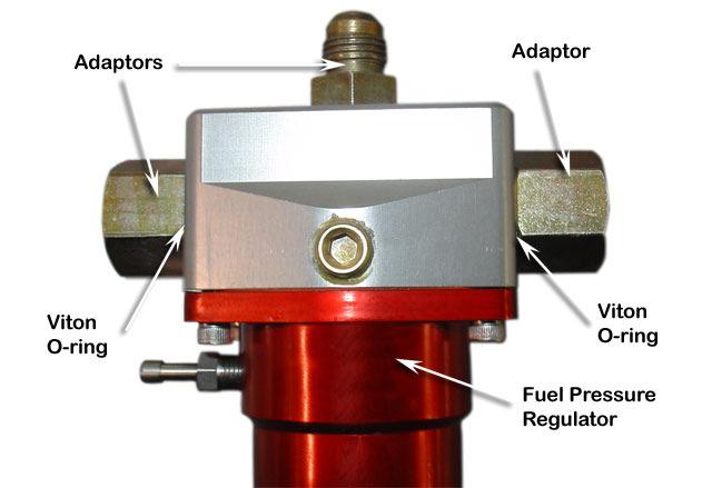 31 Install the straight 9/16" JIC x 9/16" UNO adaptor (Item 5) to the base of the fuel pressure regulator (Item 1).