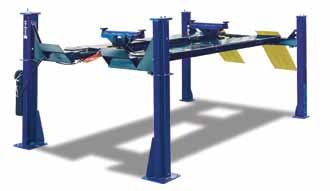 HofmAnN 12k 4-pOST LIFTS Alignment level at 21 positions or flat deck version for multipurpose vehicle servicing. Factory-installed air kit for optional Roller Jacks and air tools.