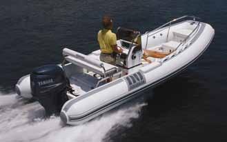 Rail Windshield Fresh Water shower system Hull and deck: stark white; tubes: light cream with your choice of navy blue, grey or moka trims; upholstery: Boltaflex marine leather type in porcelain