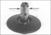Measure the outer diameter of the driven plate pulley hub. Service limit 33.