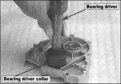 The same is required when installing the sub-shaft bearing and the driven pulley shaft bearing.