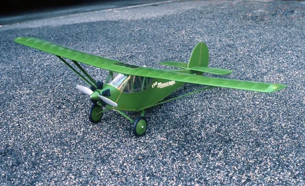 The one eight scale Velie Monocoupe Bob s one eight scale Velie Monocoupe is modeled in green depicting Bob Cummings famous Spinach.