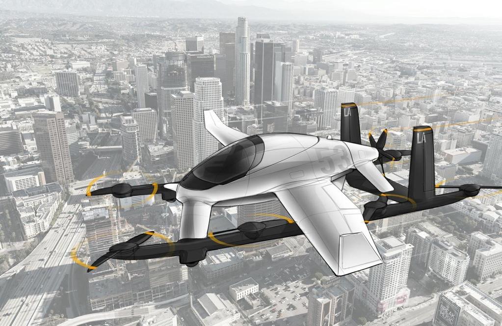Aurora BCG DV concept: All-Electric VTOL Aircraft Design Optionally piloted can be flown fully autonomously or piloted Eliminates mechanical complexity Direct drive, fixed pitch rotors/prop Takeoff