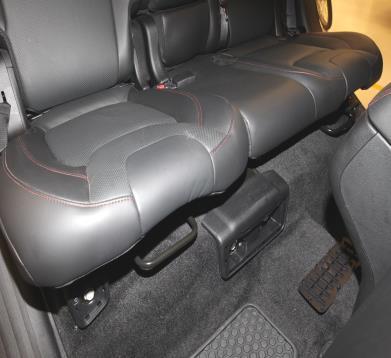 Fold the rear seat backs down and positon the rear seats full forward. 6.