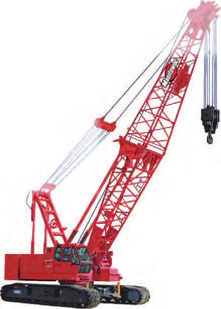 features 0 t (0 USt) ift Capacity 397 mton-m (,880 ft-kips) Maximum oad Moment 70, m (30 ft) eavy-ift 8,3 m (70 ft) Fixed Jib on eavy-ift 94,5 m (30 ft) uffing Jib on eavy-ift 47 kw (33 P) engine 63