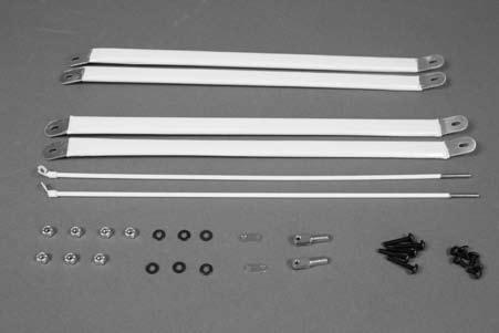 strut with 3mm threads (2) Rear lower wood strut, 10 1 / 2 -inch (267mm) (2) Front lower wood strut 10 3 / 4