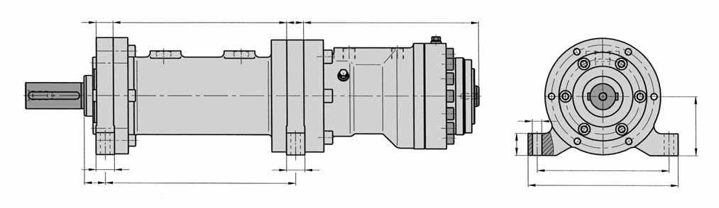Schwenkmotor PSM Rotary-linear actuator HSE4 11 [ Foot mounted model - FU ] R L1 + stroke R K Ø C1 R2 R4 R1 H1 zero stroke L2 + stroke R1 L3 R3 [ Cam - Z5 and locating pin - SZ ] [ End position