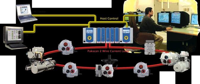 That s because Pakscan is capable of controlling and monitoring up to 240 field devices using a simple shielded, twisted pair cable loop instead of a multi conductor cable for each field device.