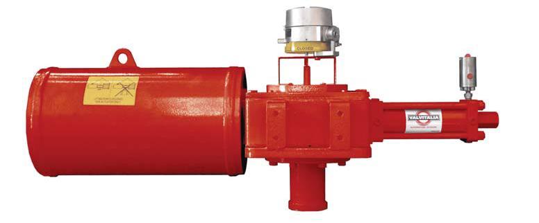 QUARTER TURN HYDRAULIC SPRING RETURN VALVE ACTUATOR Suitable for butterfl y, ball and plug valves for on/off or modulating