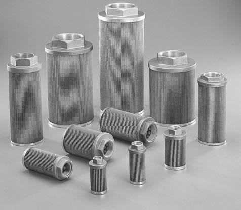 Suction Strainer Reusable SS 100 mesh / 149 micron standard Aluminium die cast nut Steel cap / support tube Continuous epoxy bond Maximum working temperature 80 c Suitable for hydraulic / mineral oil