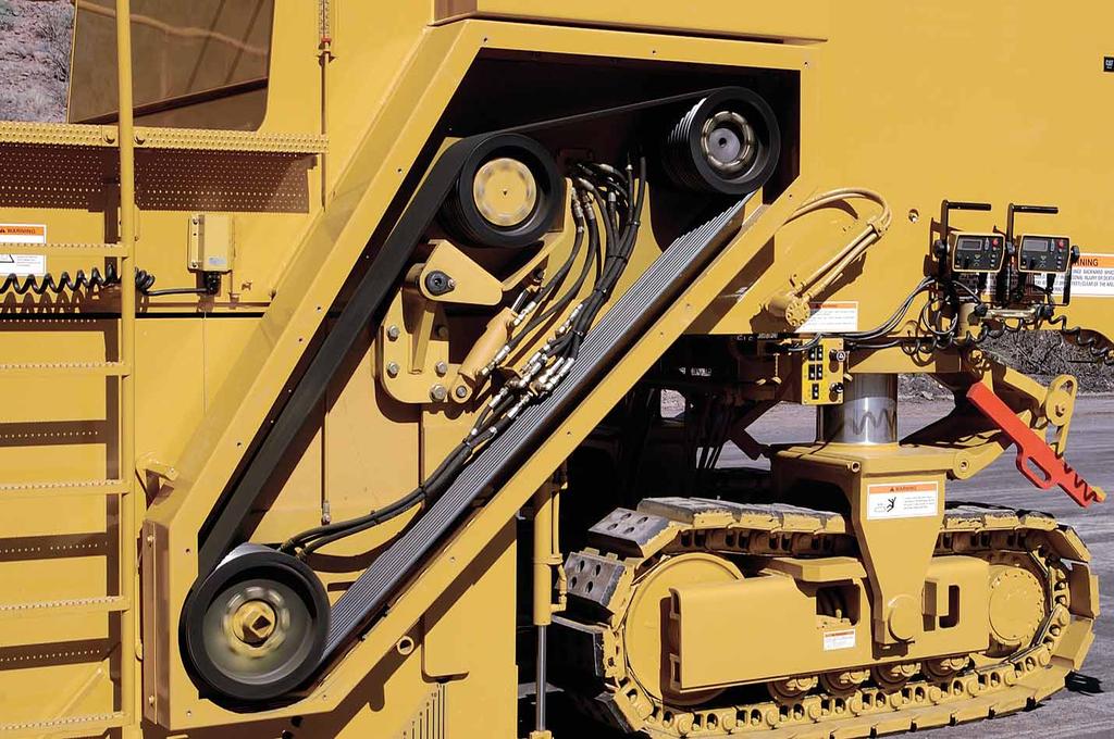 Propel System Hydrostatic drive with hydraulic flow provided by a variable displacement piston-type pump. Drive motors on each track provides balanced tractive effort.