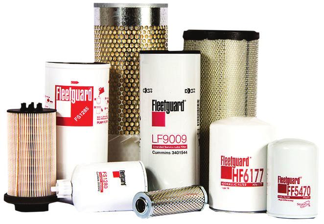 Case IH or Fleetguard filters, lubricants, and coolants.
