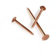 Available in 6", 7, 8, 9 & 10 lengths Oval Head with Scotch Shank Copper Ferrules in 5, 6 & 7 lengths Also available Common Copper Nails Stainless Steel Nails General Made from Type 304 and Type