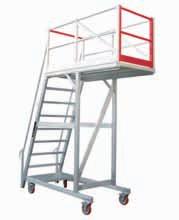 MOBILE WORK PLATFORMS CANTILEVER MAINTENANCE PLATFORMS - ALUMINIUM An essential tool for all machinery service workshops Allows you to get right into and