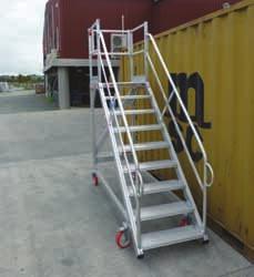 maneuvering Fully guardrailed for operator safety Exit gate for access to fixed plant