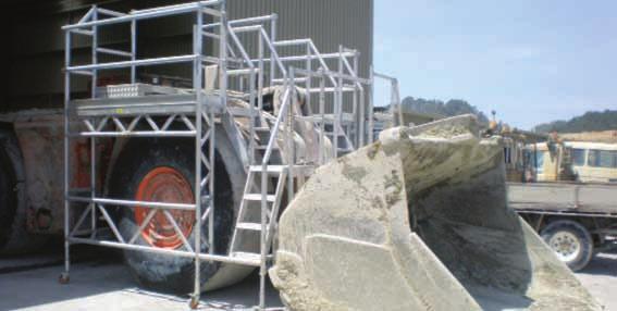 COMPLIES WITH AS 1657 : 2013 SOLuTION PROVIdEd: Access to hydraulics and front end of underground