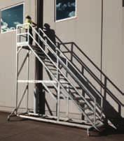 MAINTENANCE STAIR Cantilever design allows for