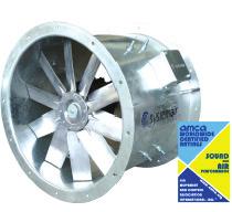 1 Systemair AXC(A) s Standard Standard features: features: Aerofoil impeller with adjustable pitch angle Die cast aluminium hub and blades Long /Medium casing of galvanized steel according to DIN EN