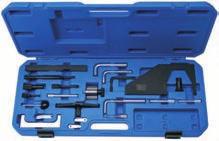 Engine Timing Tool Set for Ford contains important tools for adjustment of: - flywheel - crankshaft - camshaft / pump shaft - fuel injection pump shaft - belt pulley - tensioning of the timing belt -