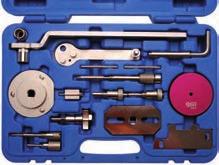 belt - locking tools are numbered and have different colours to avoid mix-up - can also be used for exact positioning of the crankshaft using the TDC setting plug and an optional micrometer (BGS