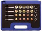 Oil Drain Repair Kit, 64-pcs. - 4 piece chrome molybdenum taps: M13-15 - 17-20 - 5 screws each: M13.5, M15.5, M17.