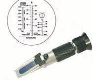 Refractometer -optical tester with various functions: - density of battery acid - coolant water balance (subdivides into ethylene and propylene) - adjustable ocular - precision +/- 5% 1824