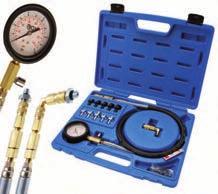Oil Pressure Test Kit - helps to locate faults in the oil pump system - with many adaptors: - R 1/8" DIN 2999, 1/8" x 27 NPT, ¼" x 18 NPT, 3/8" x 20 UNF, ½" x 20 UNF M10 x 10, M12 x 1,5, M14 x 1,5