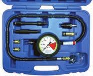 7-piece Pressure Loss Testing Kit - for checking pressure tightness of single cylinders on Diesel and gasoline engines - includes dial indicator - adaptor M12 x 1.