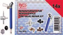 T-handle for easy working Tire Service 8257 14-piece Tire Valve Repair Kit - 1 pencil gauge with key