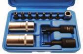and 19 mm with 1/2" drive - angled, slotted socket with double hexagon - length: 98 mm 1300 Air Conditioner Tool Set - contains all tools for fittings on air