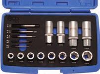 sockets 12 and 15 mm - TS-(5-Star-Profil) bits for loosening flanges etc: TS10, TS15, TS20, TS25, TS27, TS30 und TS40 Special Sockets / Wrenches 2275 17-piece Screw and