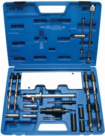 25 mm - tool holder for tappers - pull-out unit with hardened spindle - for quick and professional drilling out damaged or torn-off glow plugs without removing the cylinder head - allows recutting or