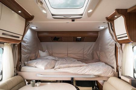 front of the bed and can be reached with ease from the living area of the Hymermobil StarLine.