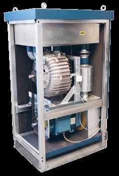 For applications involving fume and light dust, such as paper, radial blowers are used. These have larger air-flows and operate at a lower, relatively constant vacuum level.