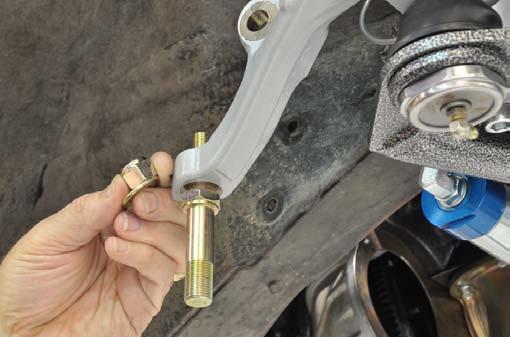 Screw the inner tie rod into the lefthand end (hex end) of the adjusting sleeve until its length