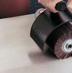 wheel inflation tool and two abrasive belts.