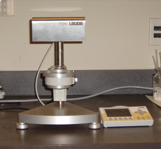 Equipment Information 3 Lauda TD 1 C Surface Tensiometer Measurement type : surface and interfacial tension, density, weight Simple selection of measuring methods according to Du Noüy-ring,