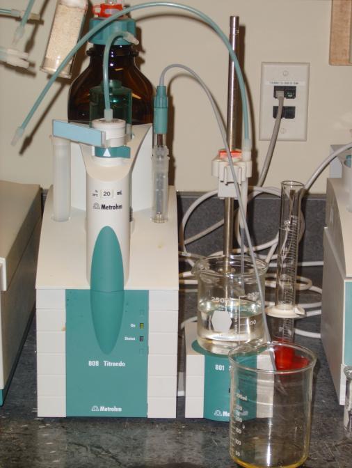 99mL 8 808 Titrando Titrator with built-in buret drive, one or two galvanically separated measuring interfaces with one high-impedance and one polarizable measuring input, measuring input for