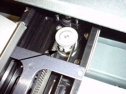 Loosen the screw on the Drive Gear shown above.