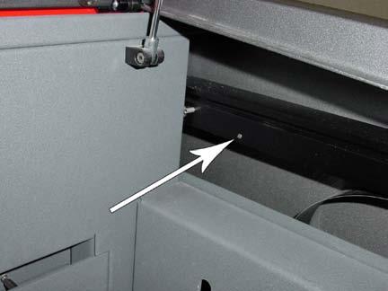 There is a magnet on the right Y- Axis rail located inside the VersaLASER. If the magnet is missing replace the magnet.