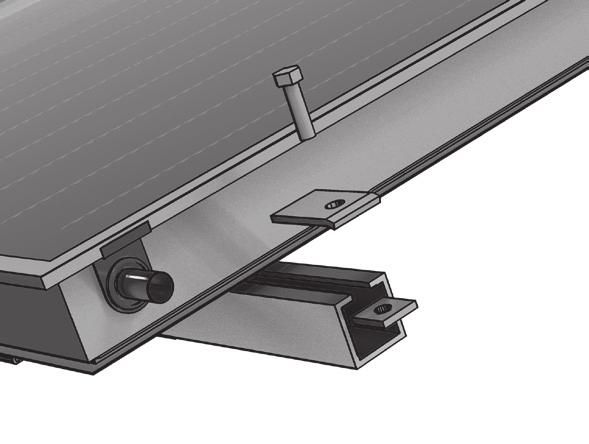 MOUNTING WITH GALVANIZED PROFILE PARALLEL MOUNTING WITH THE ROOF LINE Install four