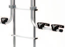 to use the ladder Safety pin securely holds rack in open or closed