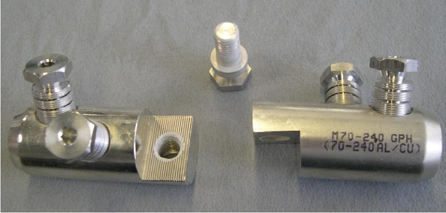 Split Bolt Connectors split screw with one shear level Available: 70