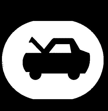 Hood Release 1. To open the hood, first pull the handle with this symbol on it. It is located inside the vehicle under the instrument panel on the driver s side. 2.