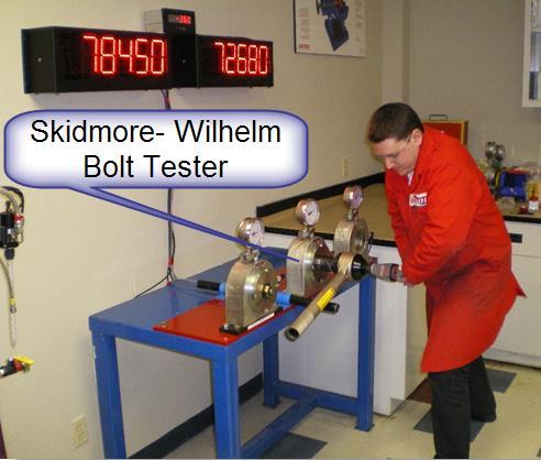 Skidmore-Wilhelm Bolt Tester Pressure measured and