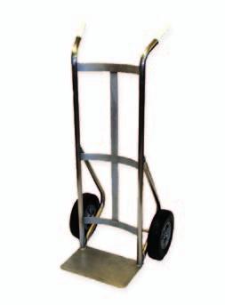 Stainless Steel Light Duty 1,500 to 2,000 lbs. Platform Trucks - Plated Casters (bolted on) - Two Pockets for Removable Pipe Push Handle - 14 GA.